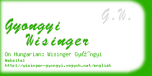 gyongyi wisinger business card